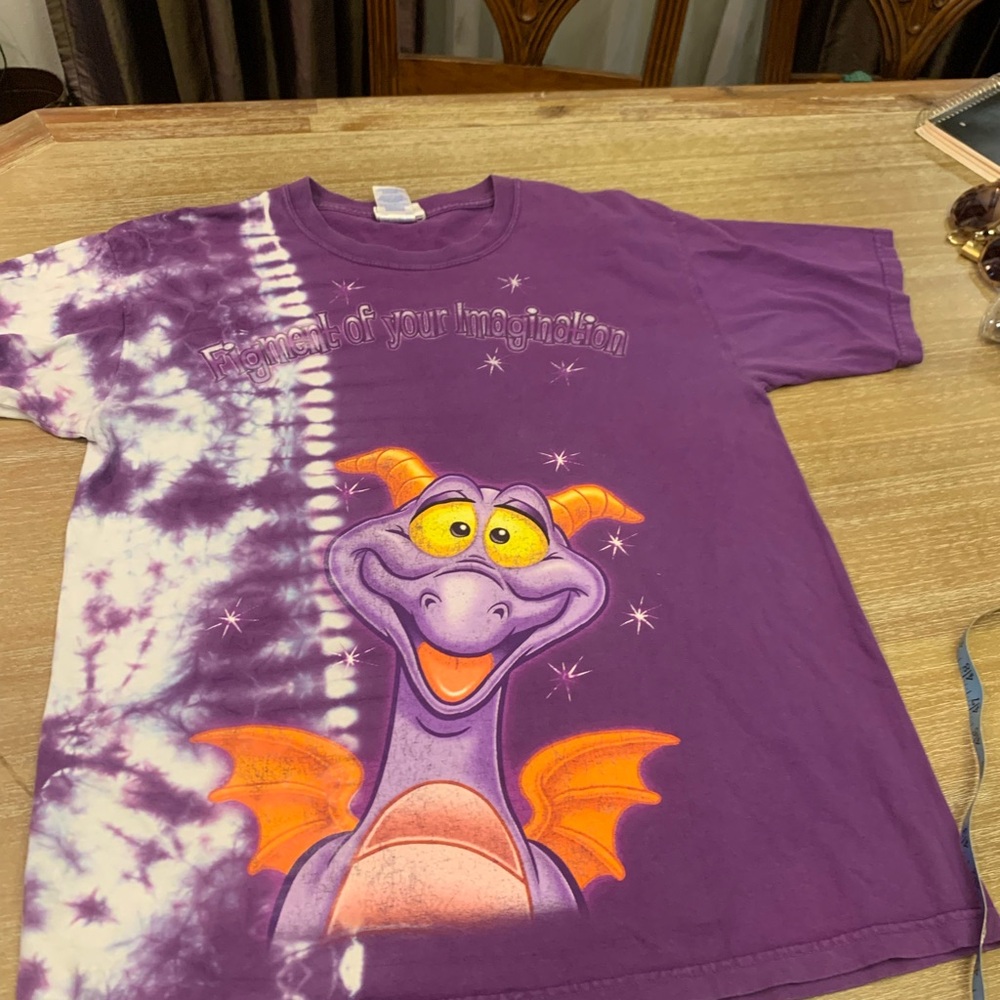 Disney figment of your imagination, vintage tie-dye adult T-shirt - Picture 3 of 8